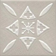 Керамическая плитка Декор kerama marazzi kmd3sta018gn Бахия 2 серый светлый глянцевый 9.8x9.8