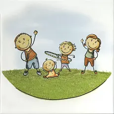 Керамическая плитка Декор kerama marazzi os\a252\5009 Веселые старты Аэробика 20x20