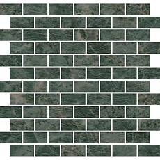 Керамическая плитка Декор kerama marazzi mm13123t Эвора зеленый мозаичный глянцевый 30x32