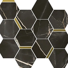 Мозаика Италон  Стелларис/ stellaris Абсолют Блэк Шик 28,3Х32,8 30x30