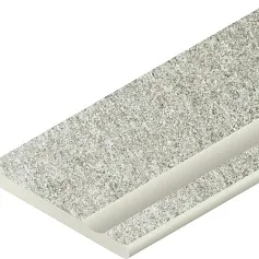 Керамогранит Бортик Нордика Айс с выемкой закругленный правый 620090001050 серый 30x60