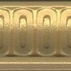 Керамогранит Бордюр Борромео золото 4x25