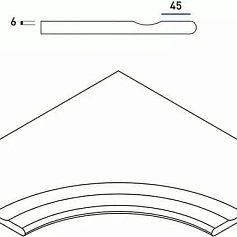 Керамогранит Бортик Италон Дискавер/ discover x2 fume bordo svasato angolare round 60x60 60x60