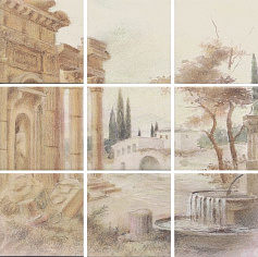 Керама Марацци Панно Амальфи AD\A277\9x\1146 бежевый для квартиры, для кухни, для ванной, для гостиной