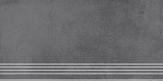 Ступени Ступень Мирабо серый темный обрезной 30x60