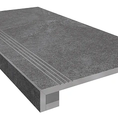 Ступени Комплект estima te03 Терра/ terra anthracite (Ступень 33x120 Непол. Прямоугол. Бортик С Насечками + Подступенок 14,5x120) 33x120