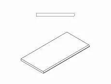 Бортик Италон Авангард x2 Сильвер закругленный 620090001162 серый 30x120