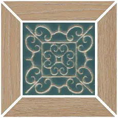 Керамическая плитка Вставка kerama marazzi id153 Тровазо наборный бежевый матовый 13x13