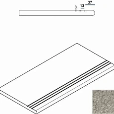 Керамогранит Ступень Италон Дискавер/ discover x2 grey gradino round grip 30x60 30x60