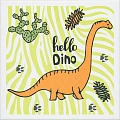 Керамическая плитка Декор kerama marazzi op\a230\5009 Динозаврики 5 матовый 20x20