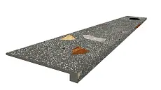 Ступени coliseumgres Палладио Блэк фронтальная 620070002370 черный 33x120