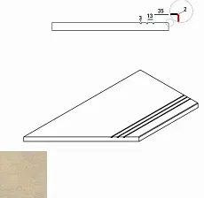 Керамогранит СЭНД БОРТИК 30x60 ГРИП ЛЕВ 30x60