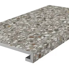 Ступени kerama marazzi km6060g0011rgcf фронтальная клееная Бричиола серый матовый обрезной 33x60