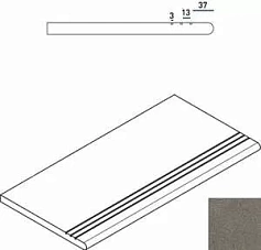 Италон Ступень Италон Discover X2 Fume Gradino Round Grip Dx 30x60 серый 