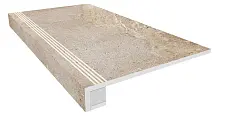 Ступени Комплект estima ka03 ametis kailas light brown (33x120 непол. прямоугол. бортик с насечками + Подступенок 14,5x120) 33x120