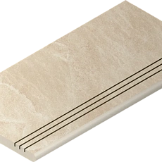 Ступени Италон Материя/ materia x2 Магнезио 120 Закругленная Грип 620040000202 Бежевый 30x120