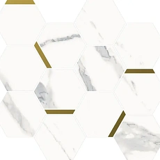 Мозаика Италон  Стелларис/ stellaris Статуарио Уайт Шик 28,3Х32,8 30x30