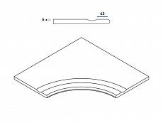 Керамогранит grigio bor.60x60 svasato ang.round 30 30x60