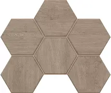 Мозаика estima cw02 classic wood hexagon dark grey серый 25x28.5