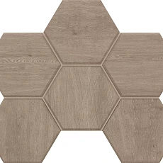 Мозаика estima cw02 Классик Вуд/ classic wood Хексагон dark grey Серый 25x28.5