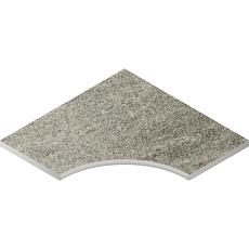 Керамогранит Бортик Нордика Сильвер угловой закругленный 30 620090001059 серый 60x60