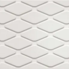 Керамическая плитка 3Д Вайт/ 3d white rhombus Матт 30,5x56