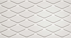 Атлас Конкорд 3D White Rhombus Matt белый 