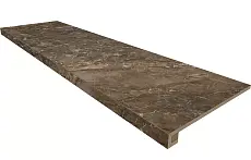 Ступени Комплект estima br04 bernini dark brown (Ступень 33x120 непол. прямоугол. бортик без насечек + Подступенок 14,5x120) 33x120