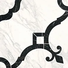 Керамогранит Декор Фрагонар наборный белый 1/4 розона 30x30