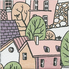 Керамическая плитка Декор kerama marazzi os\a227\5009 Городок 4 матовый 20x20