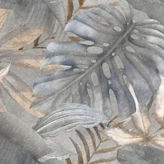 Керамогранит delacora Багамы/ bahamas Флористри Дарк d120240g Серый 60x120