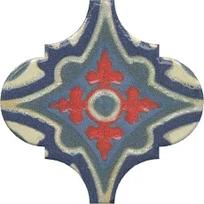 Керамическая плитка Декор Арабески Майолика орнамент os\a29\65000 6,5x6,5