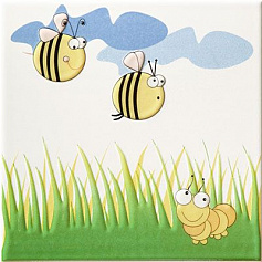 Tubadzin Pastel Robaczki 2 декор белый для ванной