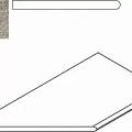 Керамогранит Бортик Италон Дискавер/ discover x2 grey bordo round sx Левый 30x60 30x60