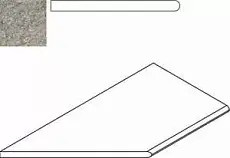 Керамогранит Бортик Италон discover x2 grey bordo round sx левый 30x60 30x60