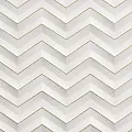 Керамическая плитка 3Д Вайт/ 3d white chevron glitter Матт 30,5x56