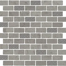 Керамическая плитка Декор kerama marazzi mbd011 Про Лаймстоун Антика 3 мозаичный серый матовый 30x32