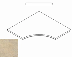 Италон СЭНД БОРТИК 60X60 УГЛ.ЗАКР.30 бежевый для крыльца для улицы