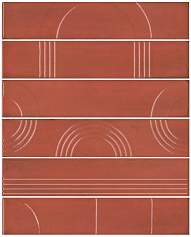 Керама Марацци Панно Kerama Marazzi KMP3STA005RN6X Панно Мажорель красный глянцевый из 6 частей красный 