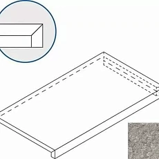 Керамогранит Ступень Италон Дискавер/ discover x2 grey scalino angolare dx 33x60 33x60