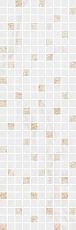 Керамическая плитка Декор Астория белый мозаичный 25x75