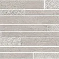 Керамогранит Декор Ламелла серый светлый мозаичный 25x50,2