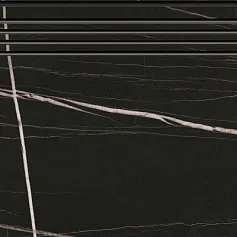 Ступени Керранова Марбл Тренд/ marble trend nero dorato k-1004/mr/st01/300x600x9 Черный 30x60