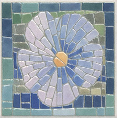 Керама Марацци Вставка Сад Моне лаппатированный синий для гаража, для прихожей, для улицы, для крыльца