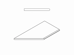 Бортик Италон Авангард X2 Блэк закругленный левый 620090001169 черный