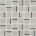 Керамическая плитка Декор kerama marazzi mm13130 Гварди 1 мозаичный серый светлый матовый обрезной 30x30