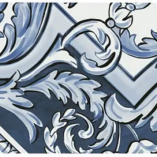 Керамическая плитка Декор Алмаш 4 синий 14x34