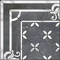 Керамическая плитка Декор Виндзор 1/4 розона 60x60