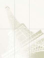 Tubadzin Tour Eiffel set of 6 elements панно белый для ванной