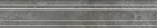 Керамическая плитка Бордюр kerama marazzi blf026r Багет Риальто серый темный глянцевый обрезной 7.3x40